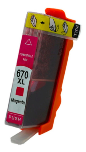 Imagen 4 de 5 de Tinta Hp 670 670xl Impresora 3525 4615 4620 4625 5525 6526