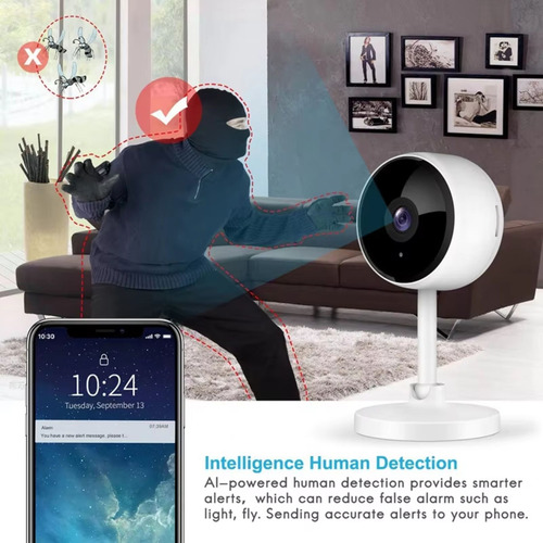 Camera Segurança Wifi Full Hd Alexa Google App Com Microfone