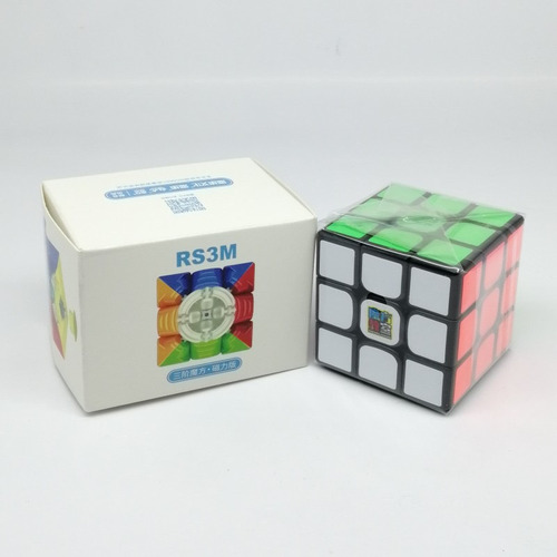 Moyu Cubo Rubik Rs3m 3x3 2020 Magnetico Black Incluye Base Y Desarmador Para Ajuste