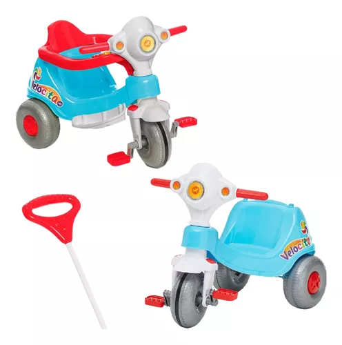 Triciclo Infantil Calesita Velocita - 2 em 1 - Pedal e Passeio com