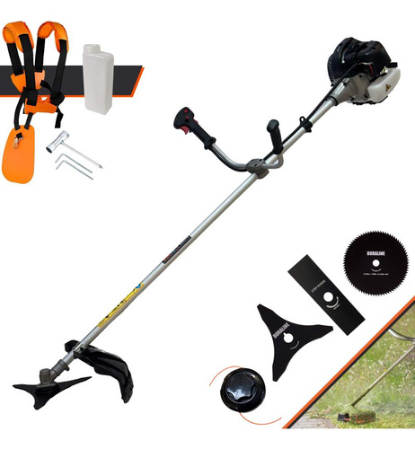 Roçadeira Anmax Cg430-b 43cc Com Lâmina 3p E Disco 80 Dentes