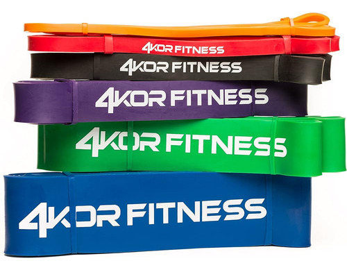 Pull Up Assist Band Set By 4kor Fitness - 6 Bandas De Bandas