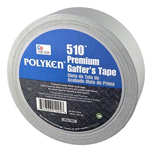 Pack 6 Cintas Gaffer Tape Polyken 510 2 Pulgadas (48mm) X50m Color Gris