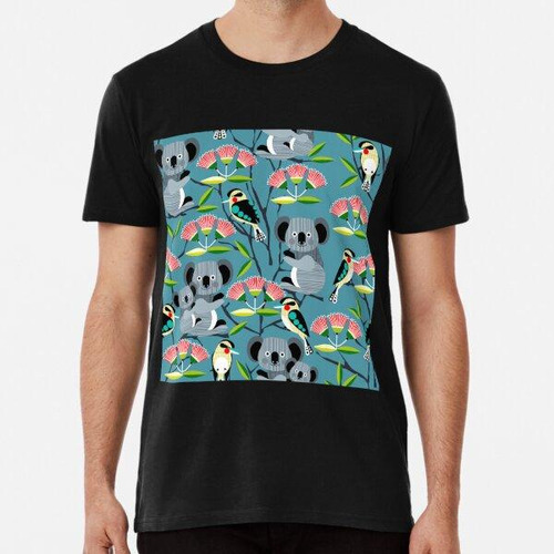 Remera Koalas Aves Flores Abstractas Algodon Premium