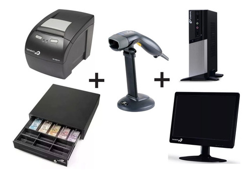 Impressora + Gaveta + Leitor S500 + Monitor + Computador