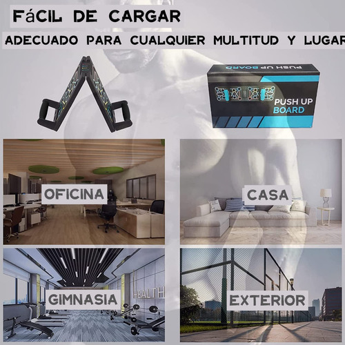 Tabla Push-up Plegable Tablero Para Lagartijas 12 En 1