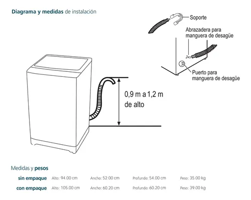 Lavadora Automática 9.5 Kg Mabe Lma9520wdgcl0