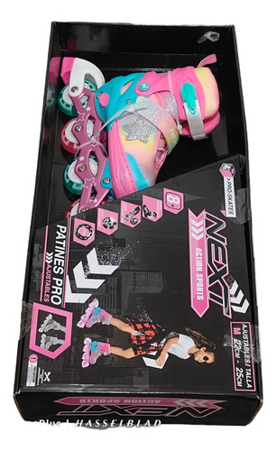 Patines En Linea Next Pro Con Luz Led. Ajustables 22-25
