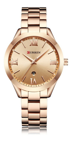 Reloj Curren Dama Malla Metalica Dorado Plateado Rose Gold