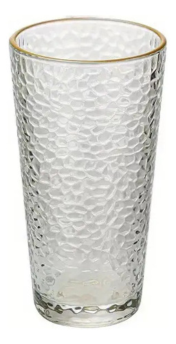Set X6 Vasos De Vidrio Altos Kuchen Color Transparente con Dorado