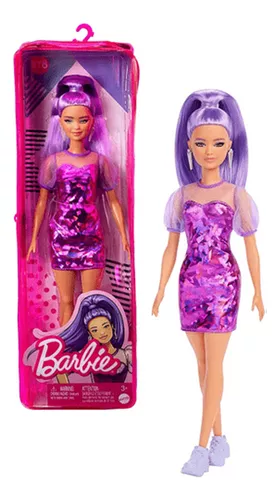 Barbie Boneca Cabelo Roxo - Profissões Cabeleireira - Mattel