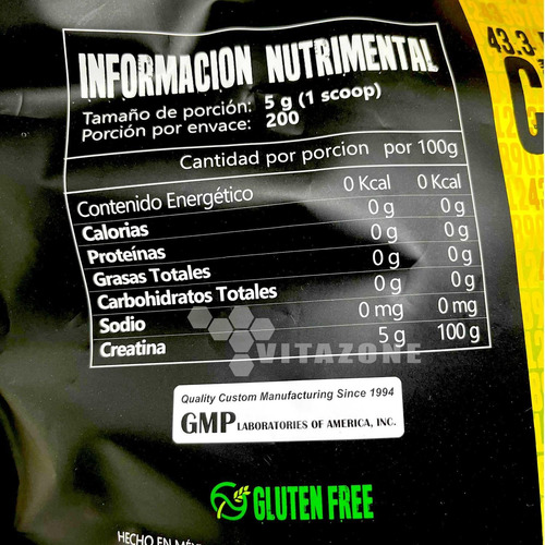 Imagen 4 de 12 de Creatina 1 Kg 200 Servicios 43 Supplements