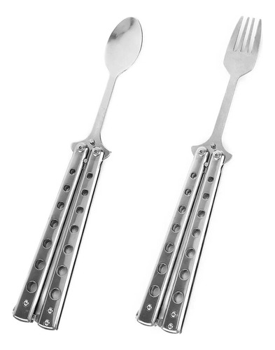 Set De Cuchara Y Tenedor Táctico Plegable Con Forma De Marip