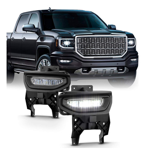 Para Gmc Sierra Led Parachoque Luz Antiniebla Par Izquierda