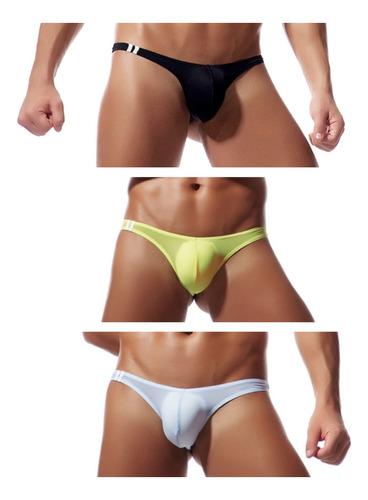 3 Pack Trusas Corte Tanga Cachonda Real Men Wear Sexy Thongs