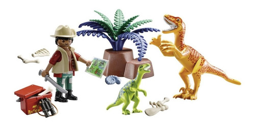 Imagen 2 de 7 de Playmobil Maletin Dinosaurios 70108 Dinos 18 Pc Ink Educando
