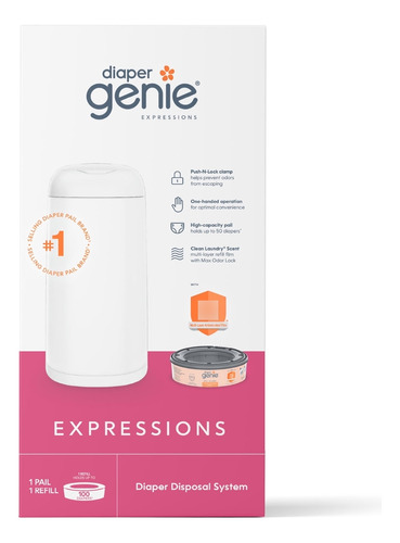 Diaper Genie - Bote Pañales Antimicrobiano Control Olores