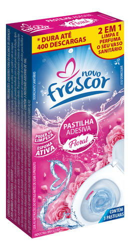 Detergente 3 Un Pastilha Adesiva 10g Frescor Descarga Vaso