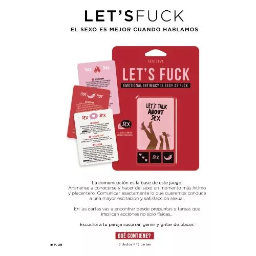 Juego Le's Fuck Sexitive Juegos Sexuales Pareja Cartas Dados