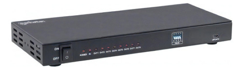 Video Splitter Manhattan Hdmi 8 Puertos De Video Negro /vc