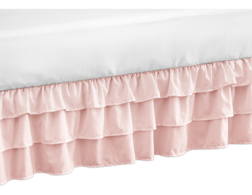 Sweet Jojo Designs - Falda De Cama Con Volantes, Color Rosa 