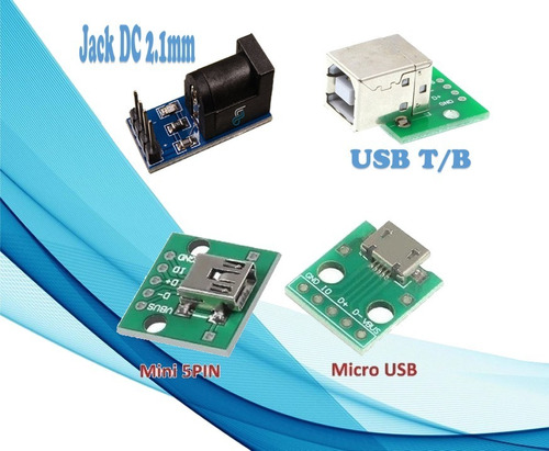 Conector Mini Usb, Micro Usb En Placa Arduino