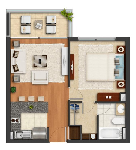 Arriendo Departamento De Con Vista Al Mar En Parque Arauco