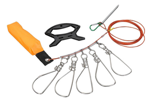 3 Kit Completo De Pesca En Acero Inoxidable Con De 5m