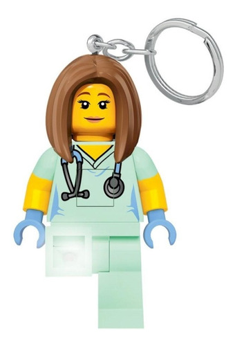Imagen 1 de 1 de Llavero Con Luz Enfermera Lego