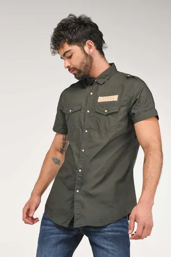 Camisa Koaj Azaft Con Parches Militar Sport Collar M c 2 19