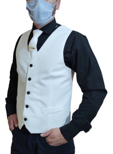 Chaleco Vestir Blanco P/camisa O Remera Entallado O Clásico