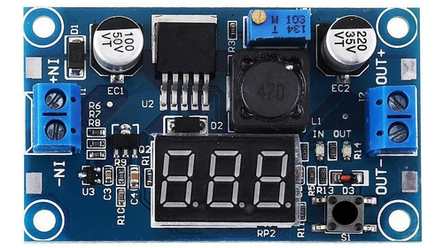 Modulo De Voltaje Ajustable Lm2596 1.25-30v Con Display Bajt