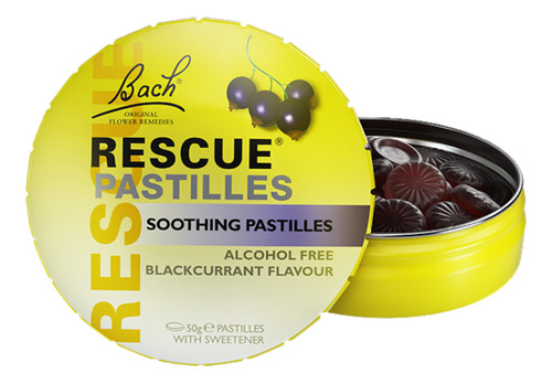 Rescue Pastilles Pastilhas Calmantes Sabor Groselha 50g