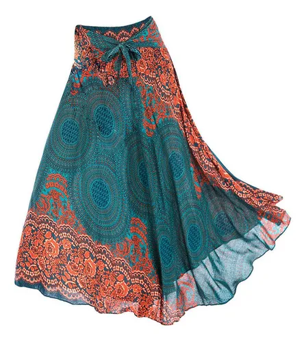 Bake Vestido Largo Con Falda Bohemia Hippie For Mujer, Ropa