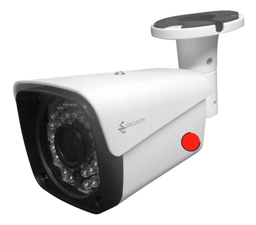 Camara Cctv Bullet Exterior Video 1080p 2 Mp Audio Microfono Color Blanco