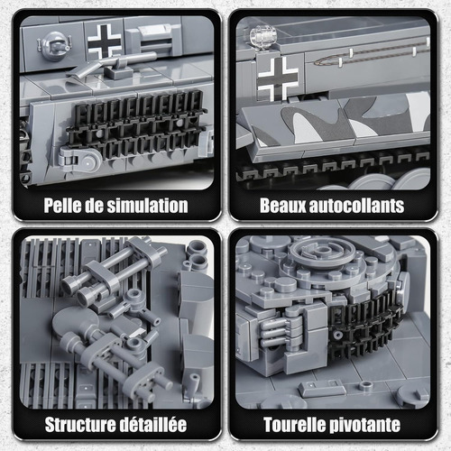 Juego De Bloques De Construcción Tanque Control Dual Rc App
