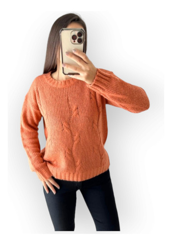 Sweater De Lana Color Ladrillo Talle Único M/l. 