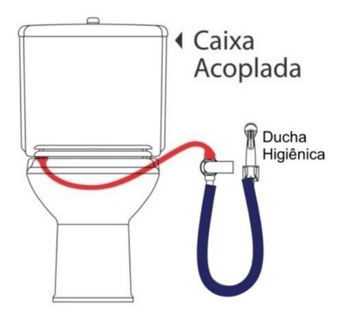 Imagem 5 de 5 de Ducha Higiênica C/ Registro E Derivação Duas Saídas C-72