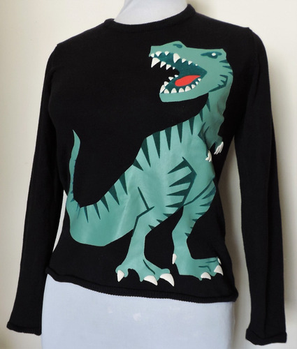 Chaleco Negro Con Dinosaurio H&m