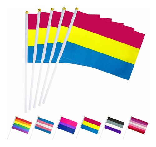Lovevc 50 Unidades Pequeñas De Panexual Pan Pride Bandera LG