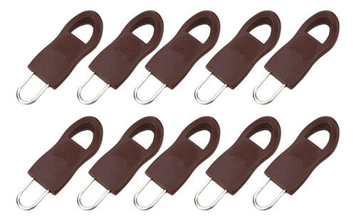 10x Desmontable Zip Fixer Marrón 3.4x1.4cm Los 3.4x1.4cm