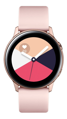 Samsung Galaxy Watch Active (Bluetooth) Sport 1.1" caja 40mm de  aluminio  rose gold, malla  rosa de  fluoroelastómero SM-R500