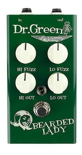 Pedal De Bajo Dr Green Bearded Lady Vintage Fuzz Distorsion.