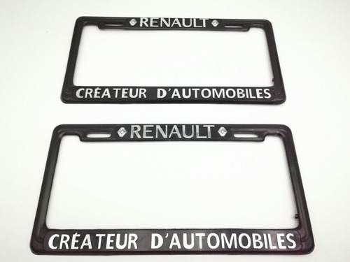 Par De Porta Placas Renault Clio Stepway Duster Kwid Kangoo 