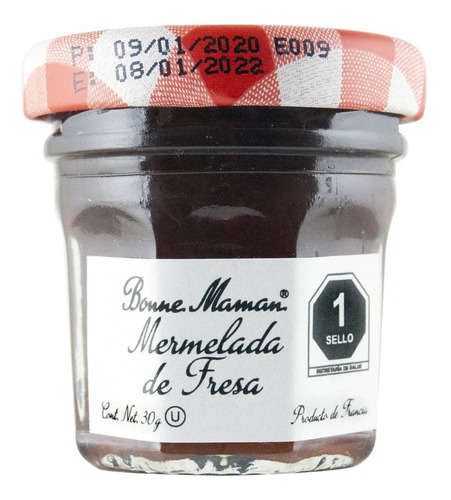 15 Mini Frascos Mermelada Fresa Bonne Maman (francia) 30gr