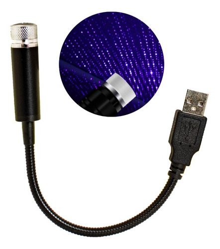 Luz Led Usb Proyector Lazer De Estrellas Para Coches Hogar 