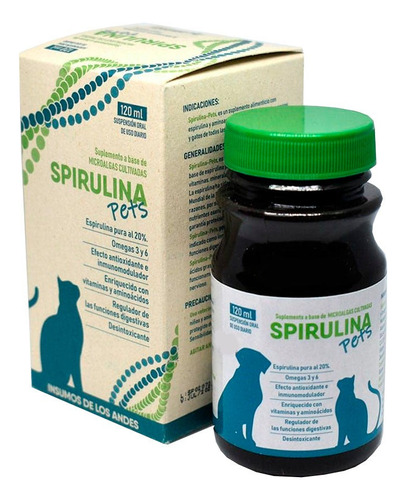 Suplemento Spirulina Con Omegas Y Algas Para Perros Y Gatos 