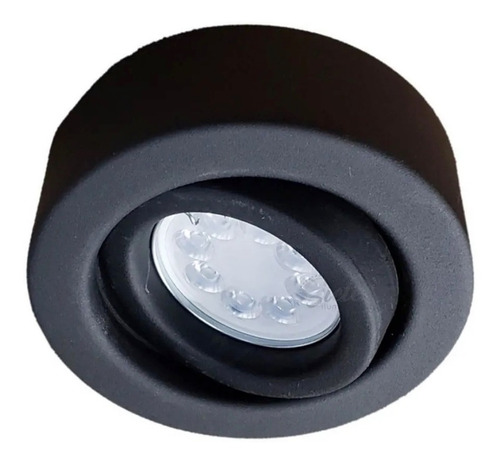 Lámpara Spot Plafón Semi Embutido 7w Gu10 Led Circular Móvil