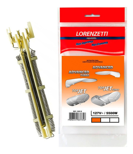 Resistência Lorenzetti 127v 5500w 3055q Advanced / Top Jet