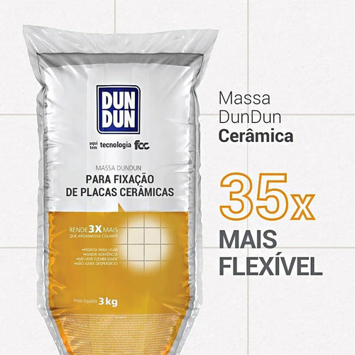 Massas Dundun 3kg Fixação Cerâmicas E Porcelanatos Cx. 3un